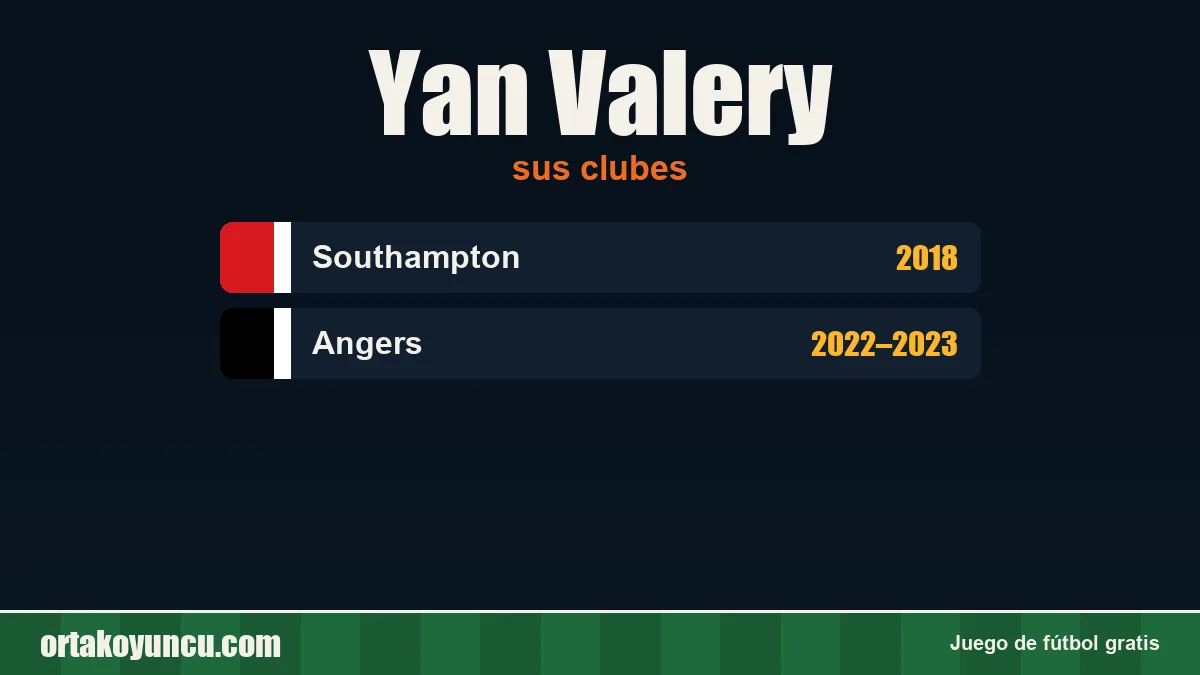 Yan Valery: clubes y años