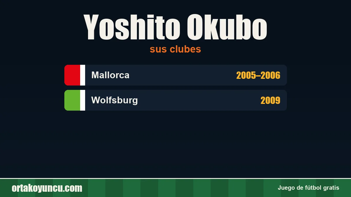 Yoshito Okubo: clubes y años