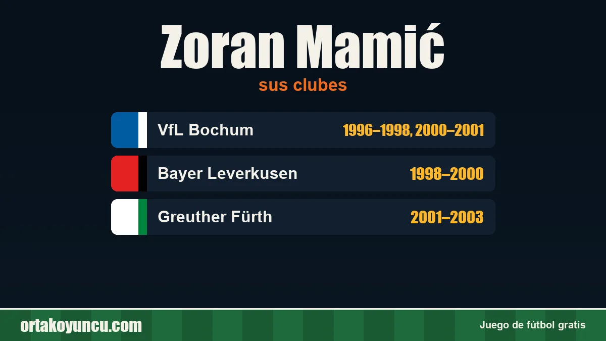 Zoran Mamić: clubes y años