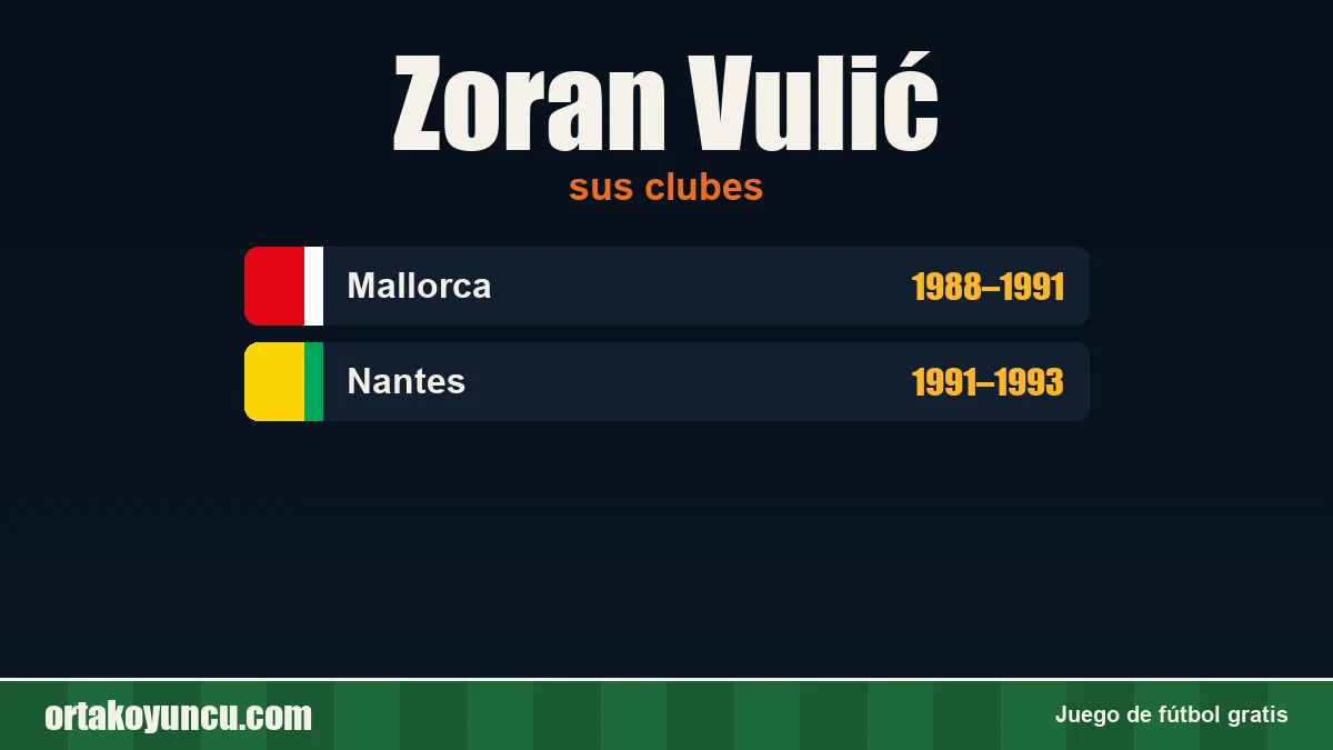 Zoran Vulić: clubes y años