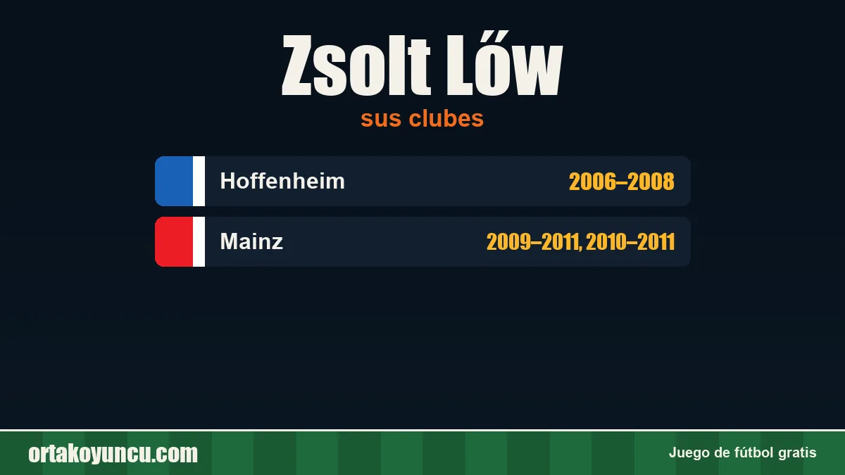 Zsolt Lőw: clubes y años