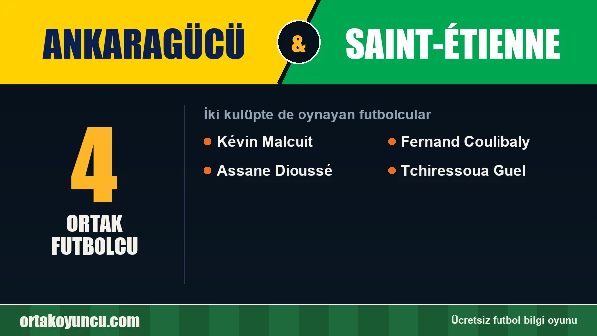 Hem Ankaragücü hem Saint-Étienne forması giyen futbolcular: 4 futbolcu