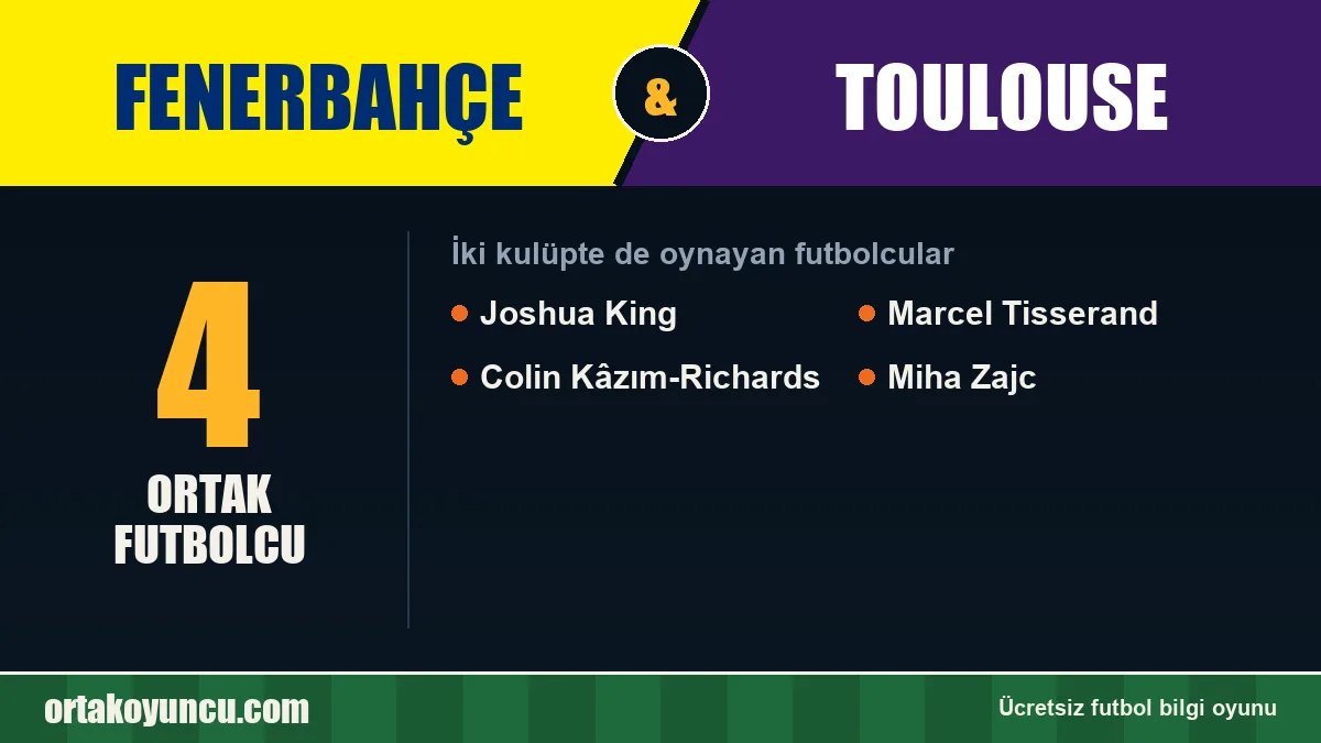 Hem Fenerbahçe hem Toulouse forması giyen futbolcular: 4 futbolcu