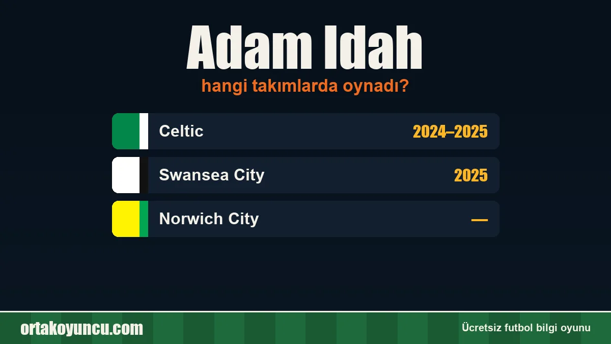 Adam Idah hangi takımlarda oynadı?