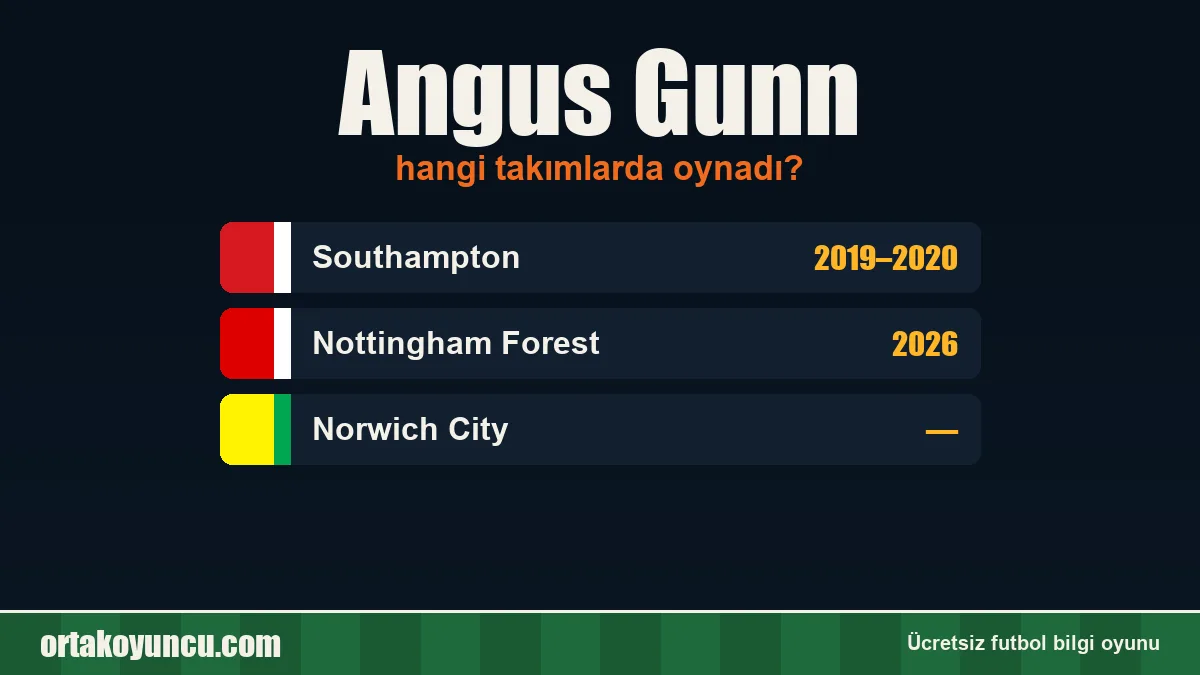 Angus Gunn hangi takımlarda oynadı?