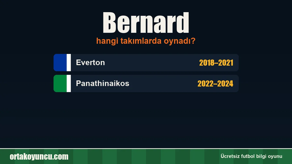Bernard hangi takımlarda oynadı?
