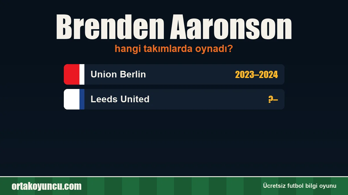 Brenden Aaronson hangi takımlarda oynadı?