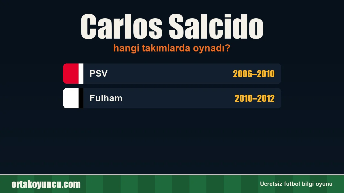 Carlos Salcido hangi takımlarda oynadı?