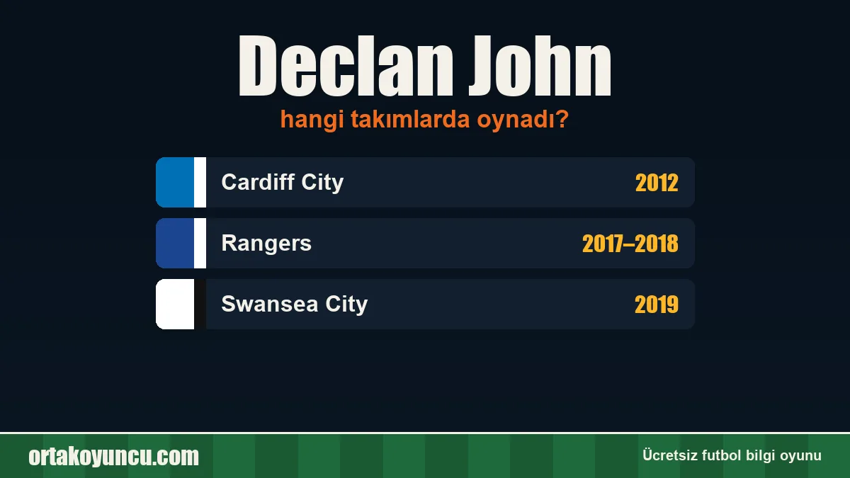 Declan John hangi takımlarda oynadı?