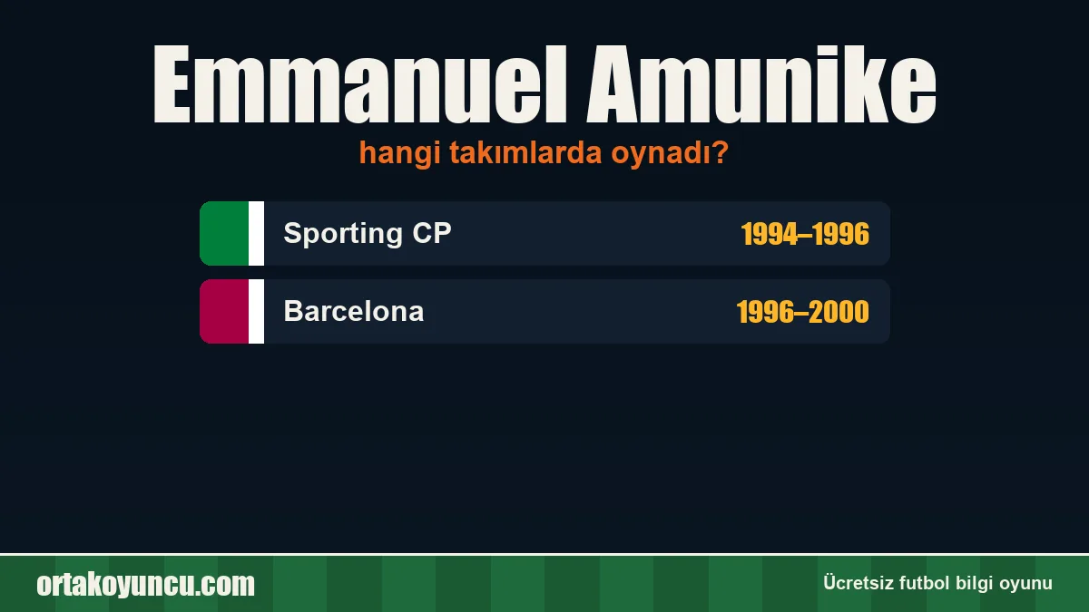 Emmanuel Amunike hangi takımlarda oynadı?