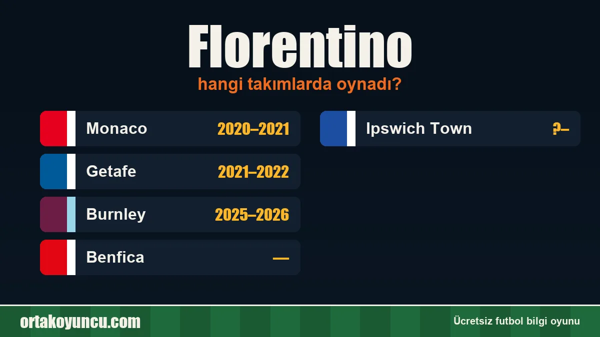 Florentino hangi takımlarda oynadı?