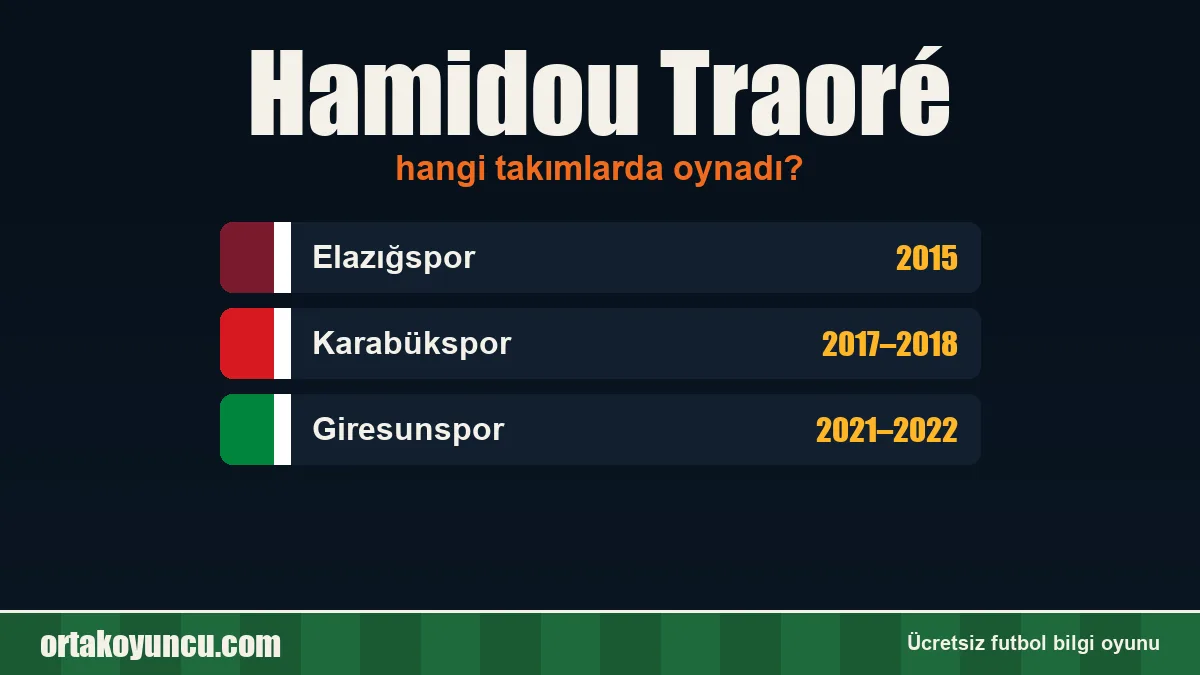 Hamidou Traoré hangi takımlarda oynadı?