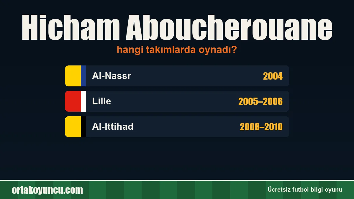 Hicham Aboucherouane hangi takımlarda oynadı?