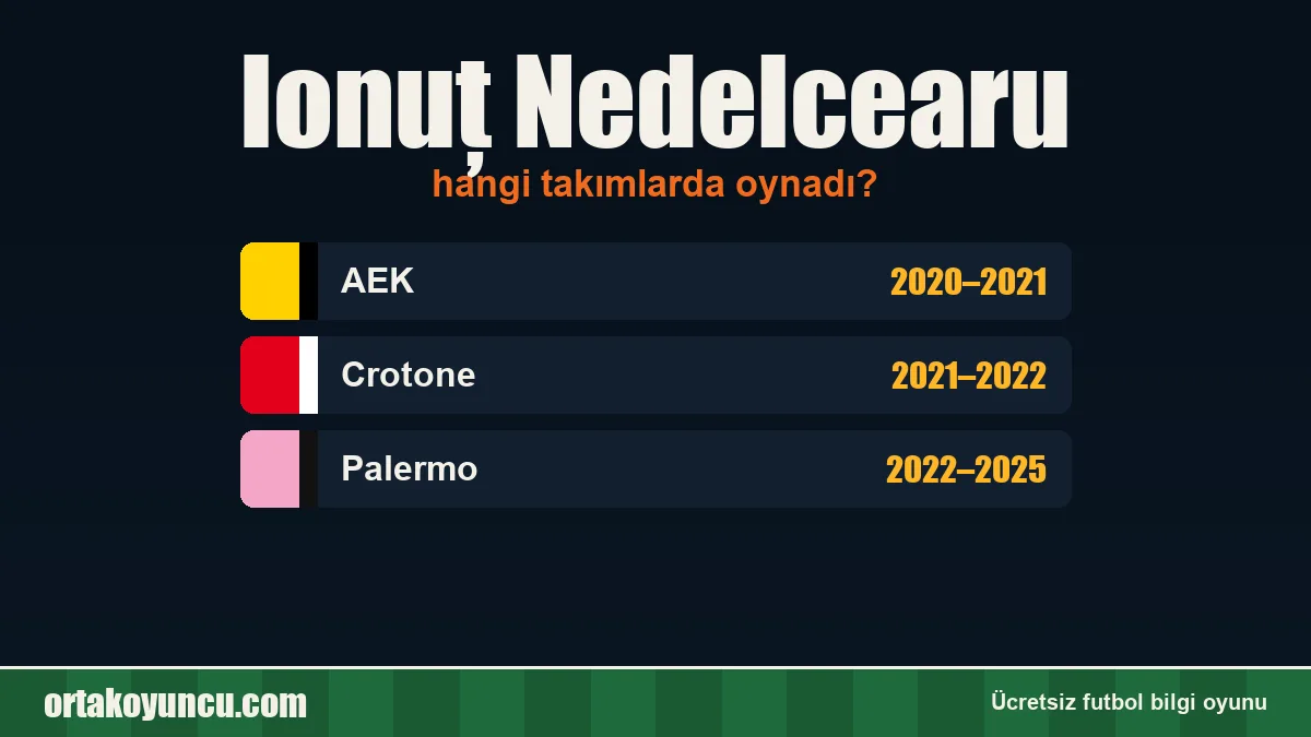 Ionuț Nedelcearu hangi takımlarda oynadı?