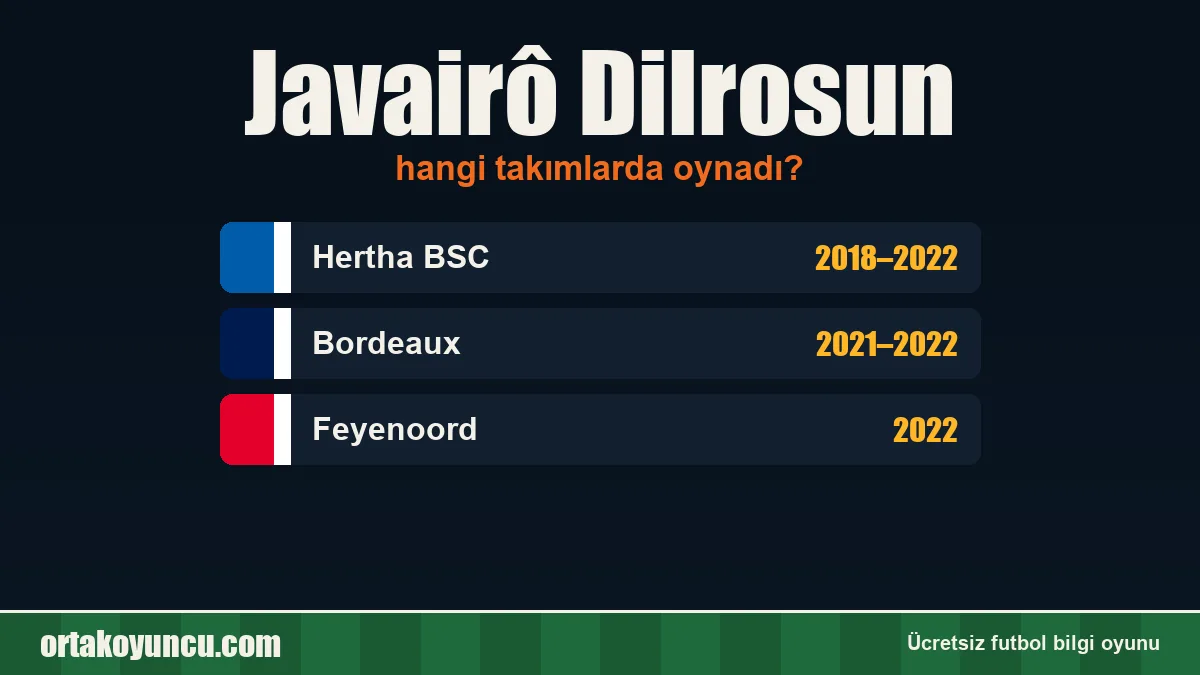 Javairô Dilrosun hangi takımlarda oynadı?