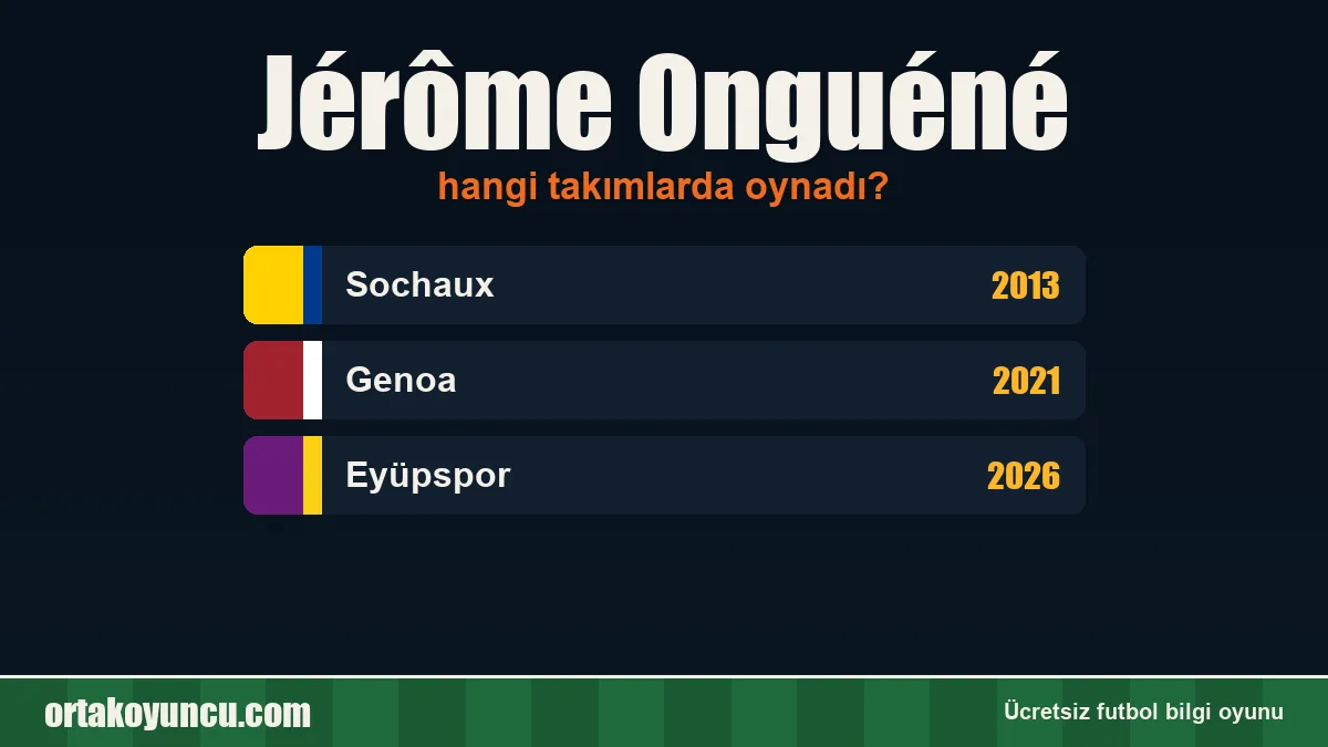 Jérôme Onguéné hangi takımlarda oynadı?