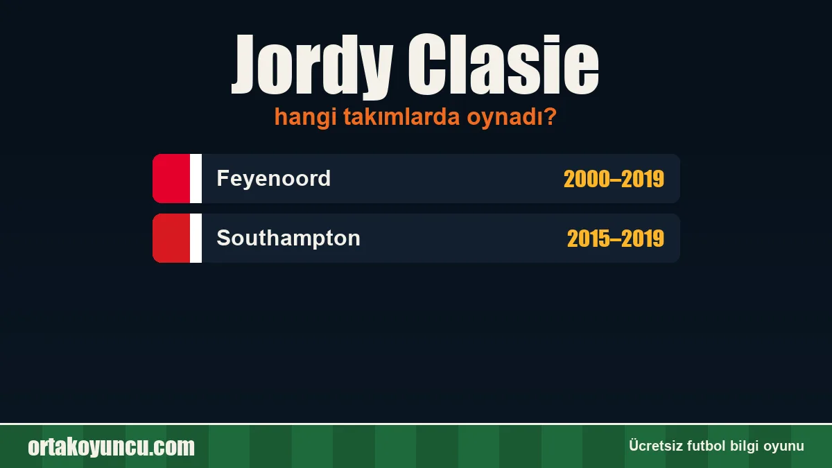 Jordy Clasie hangi takımlarda oynadı?