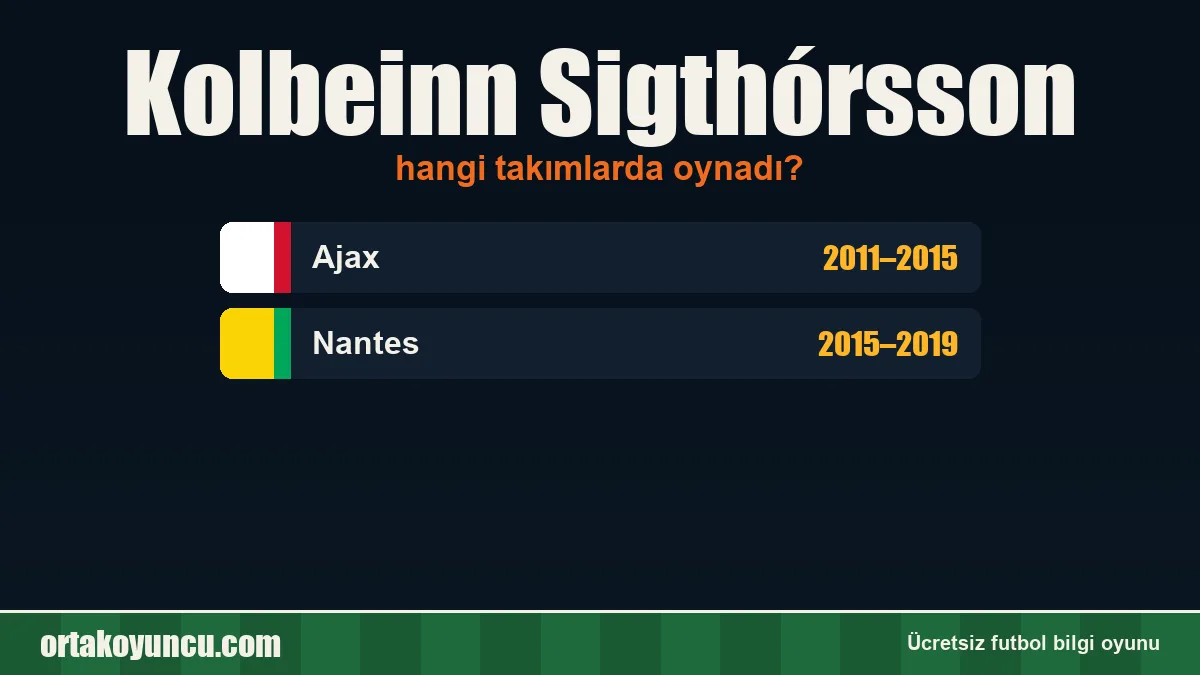 Kolbeinn Sigthórsson hangi takımlarda oynadı?