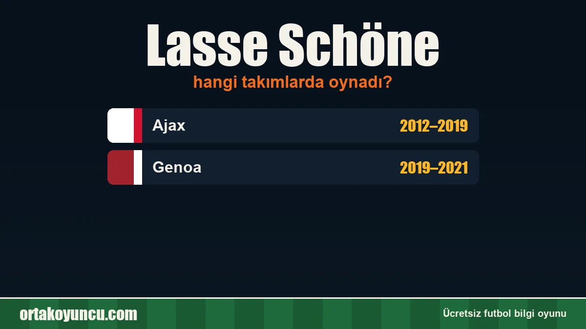 Lasse Schöne hangi takımlarda oynadı?