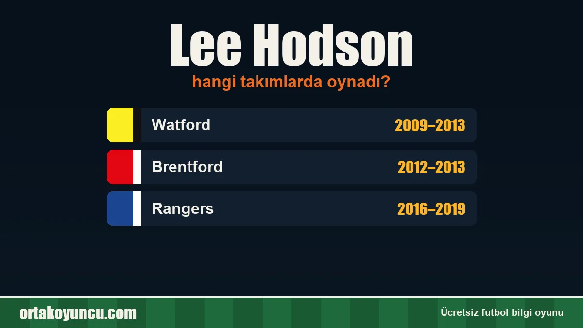 Lee Hodson hangi takımlarda oynadı?