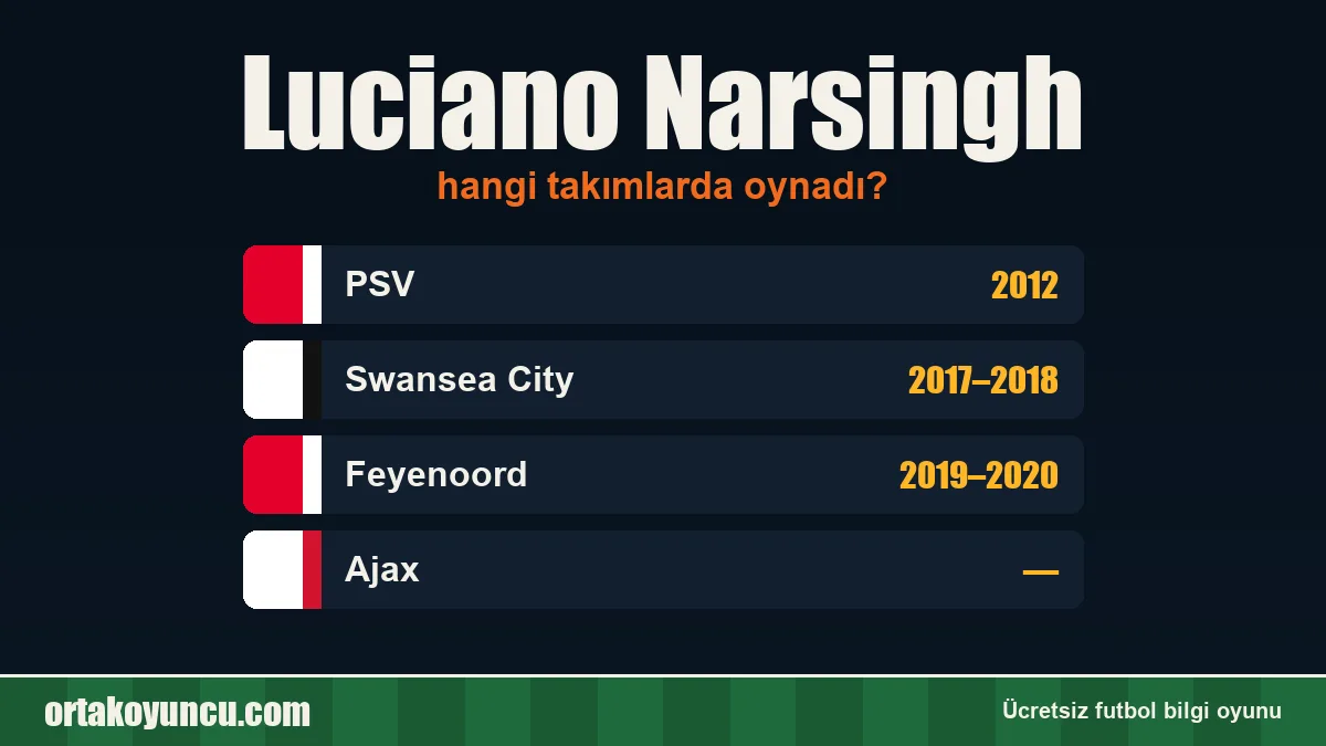 Luciano Narsingh hangi takımlarda oynadı?