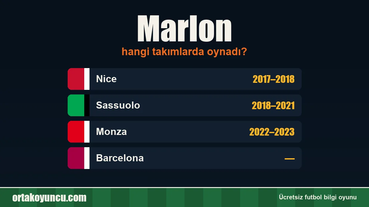 Marlon hangi takımlarda oynadı?