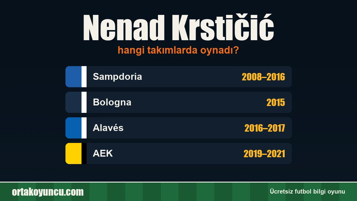 Nenad Krstičić hangi takımlarda oynadı?