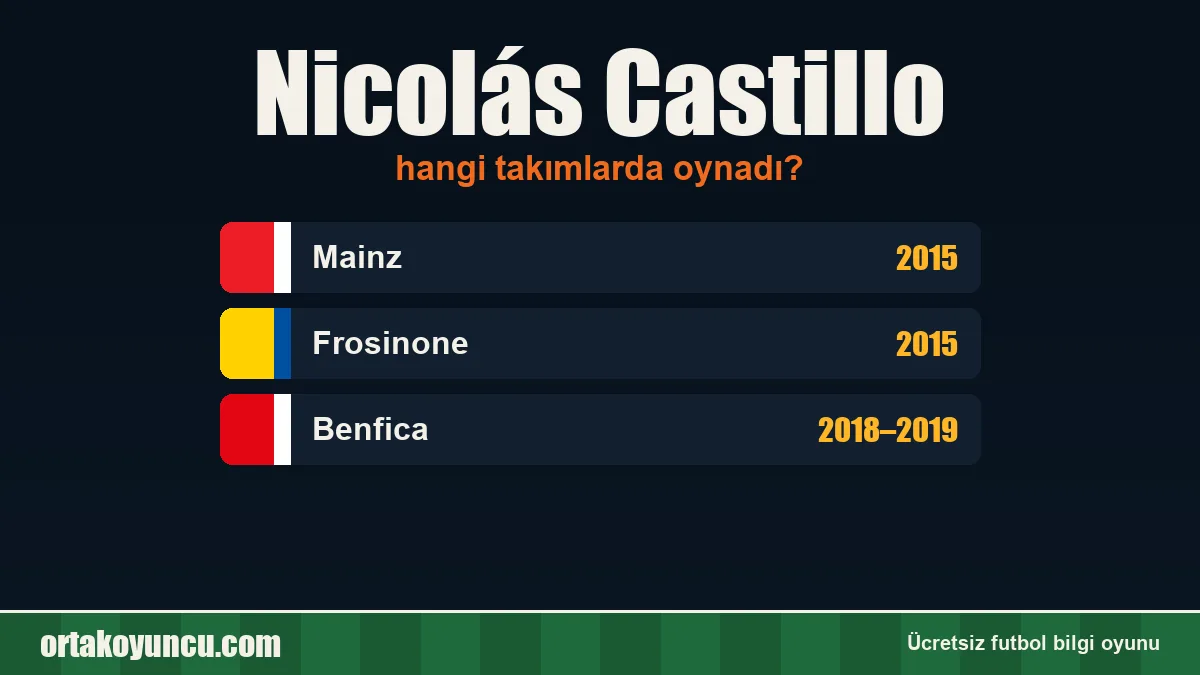 Nicolás Castillo hangi takımlarda oynadı?