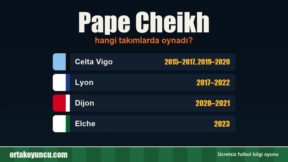 Pape Cheikh hangi takımlarda oynadı?
