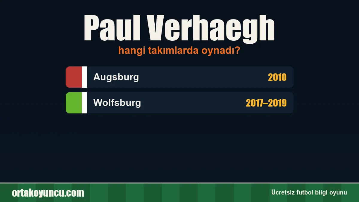 Paul Verhaegh hangi takımlarda oynadı?