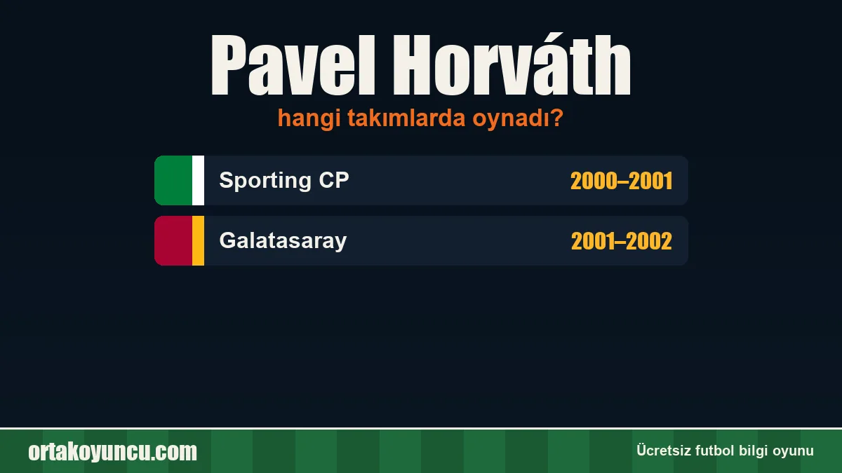 Pavel Horváth hangi takımlarda oynadı?