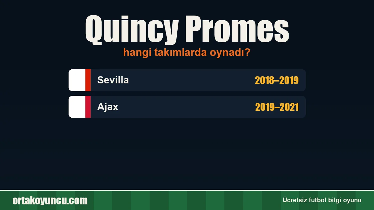 Quincy Promes hangi takımlarda oynadı?