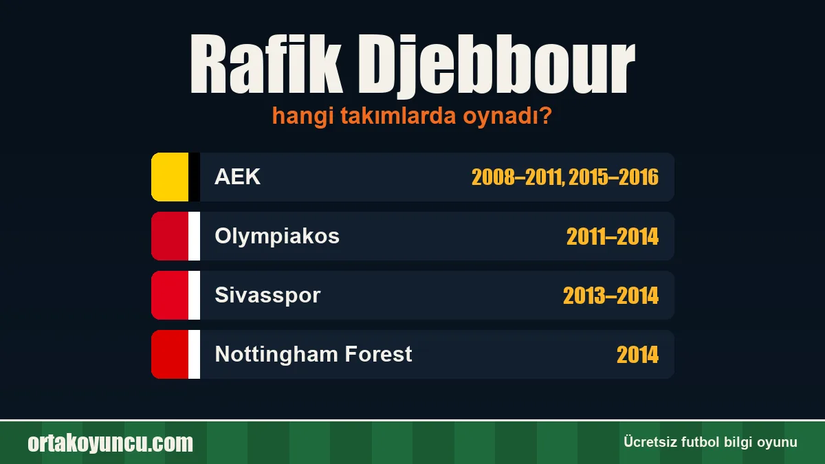 Rafik Djebbour hangi takımlarda oynadı?