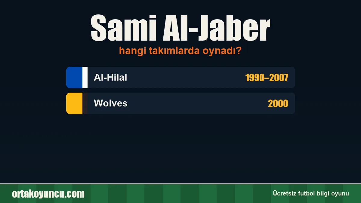 Sami Al-Jaber hangi takımlarda oynadı?