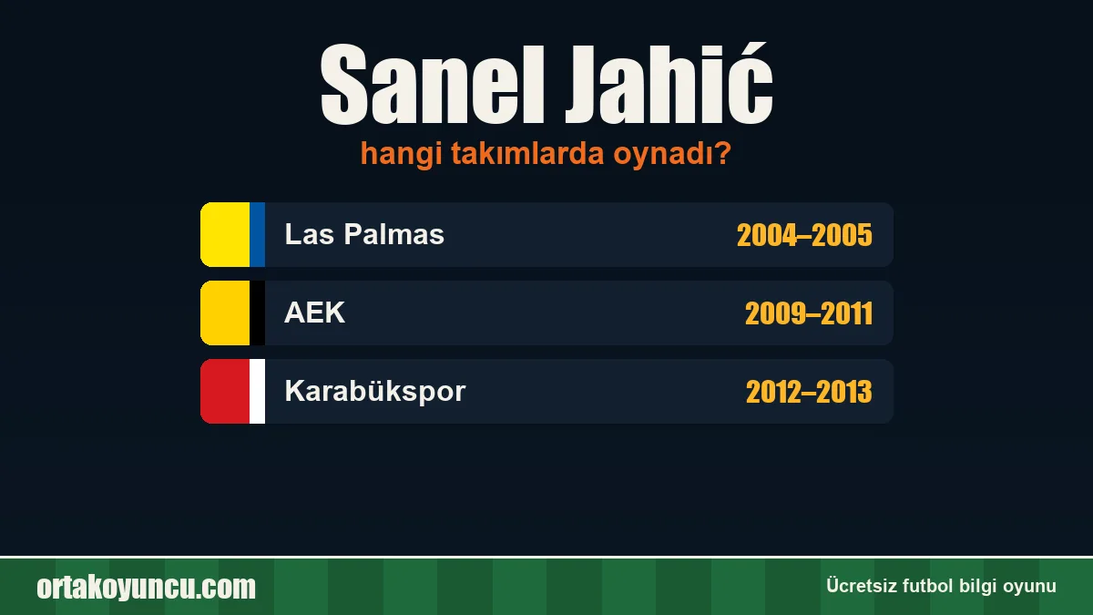 Sanel Jahić hangi takımlarda oynadı?