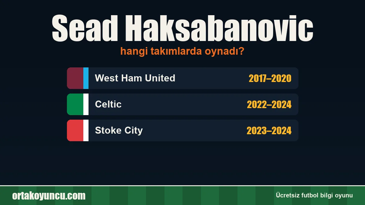 Sead Haksabanovic hangi takımlarda oynadı?