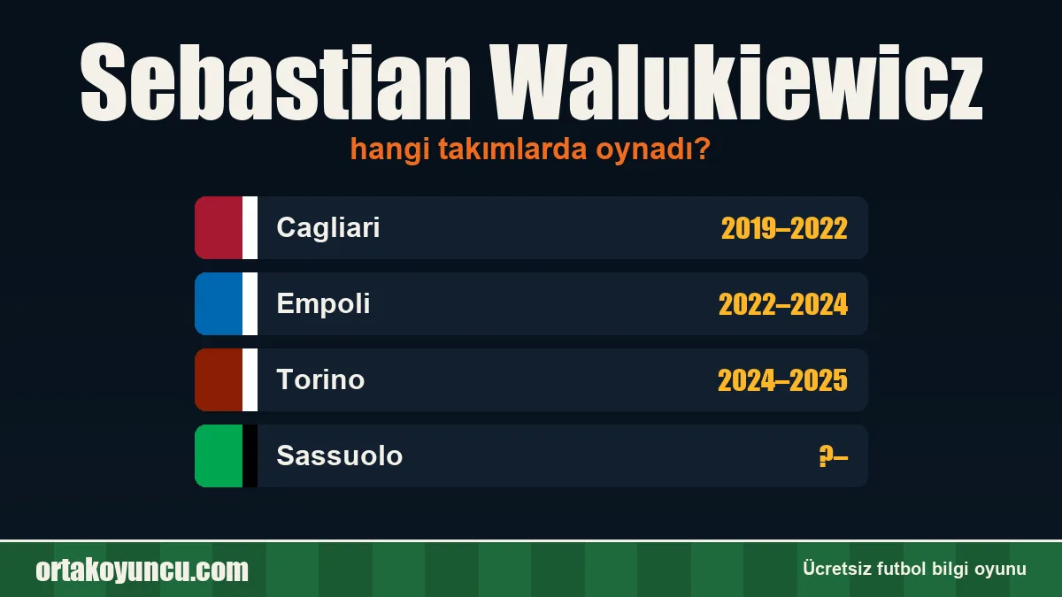 Sebastian Walukiewicz hangi takımlarda oynadı?