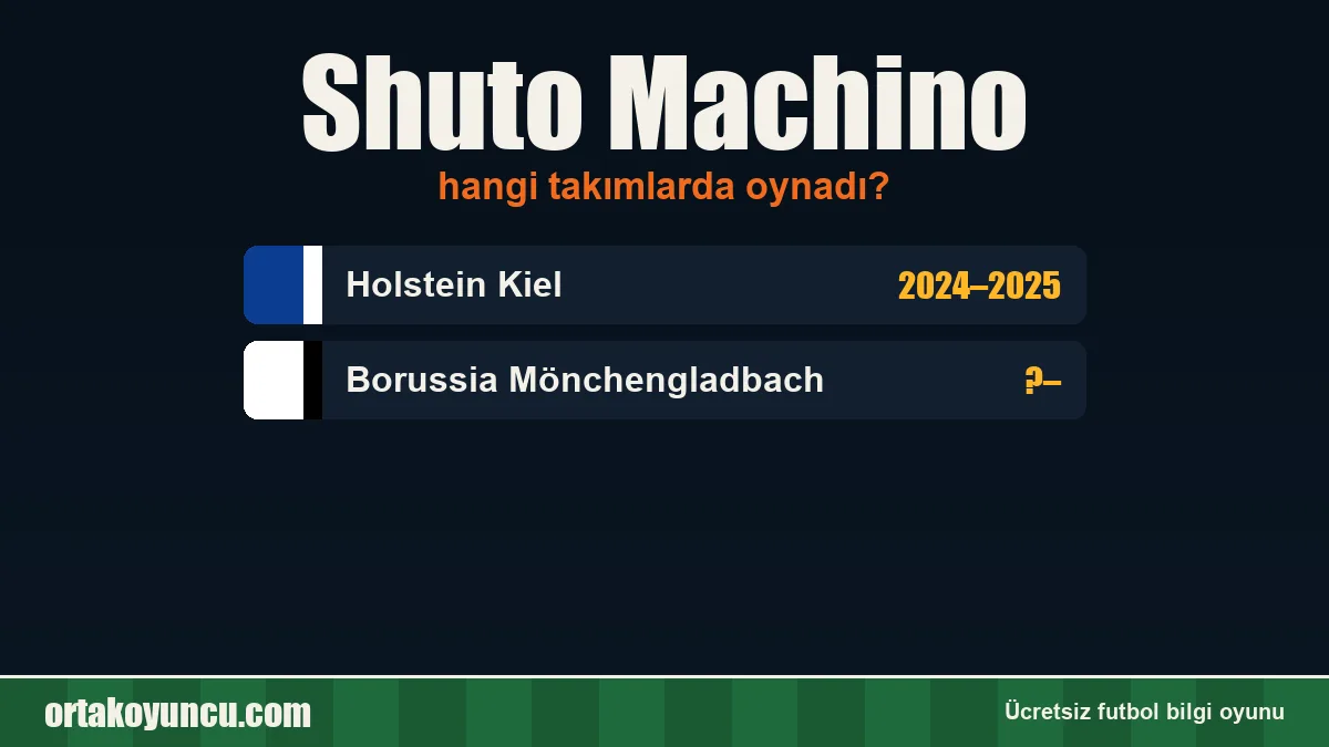 Shuto Machino hangi takımlarda oynadı?