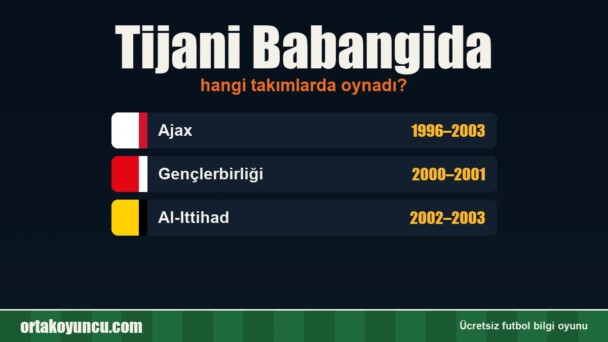 Tijani Babangida hangi takımlarda oynadı?