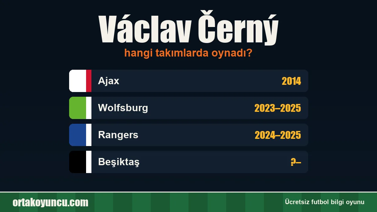 Václav Černý hangi takımlarda oynadı?
