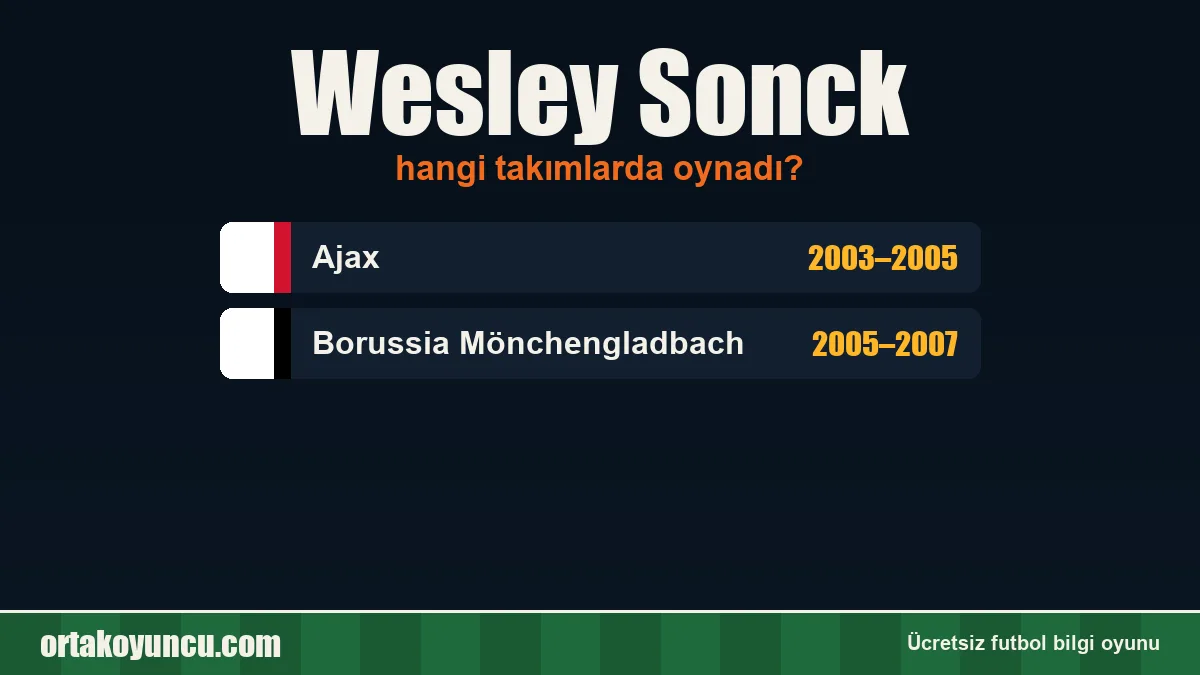 Wesley Sonck hangi takımlarda oynadı?