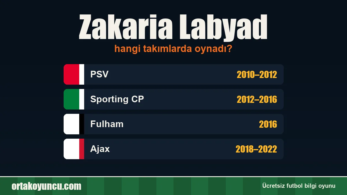 Zakaria Labyad hangi takımlarda oynadı?